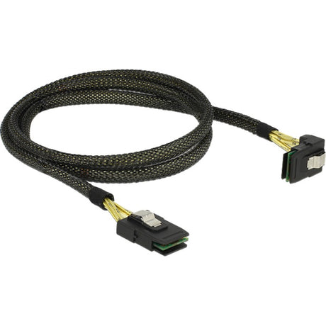 Delock mini sas sff-8087 > mini sas sff-8087 vinklet, 1 m kabel (sort, 83642)