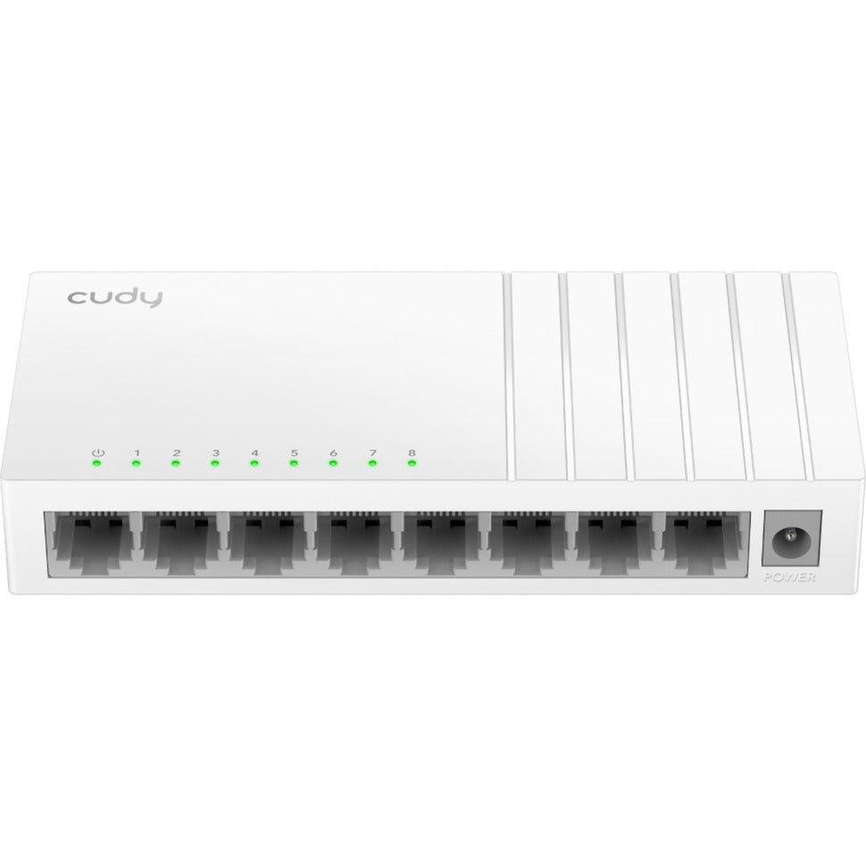 Cudy 8-ports 10 100 mbps uadministreret switch (hvid)