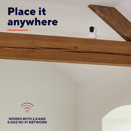 Trust ipcam-2800 360° sikkerhedskamera (hvid, 2,4 eller 5ghz WiFi)
