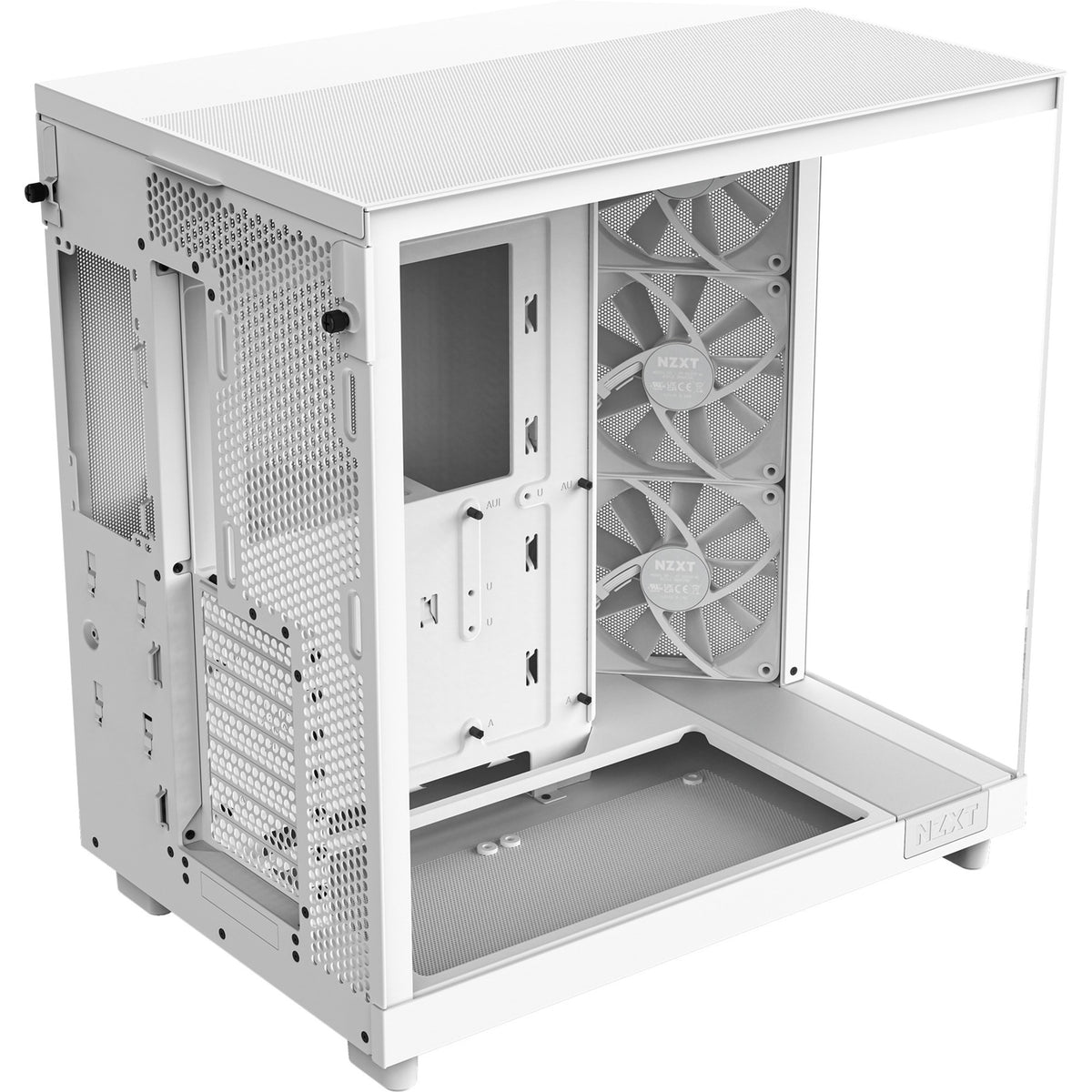 Nzxt h6 flow midi tårnhus (hvid | 2x USB-A | 1x USB-C | hærdet glas)