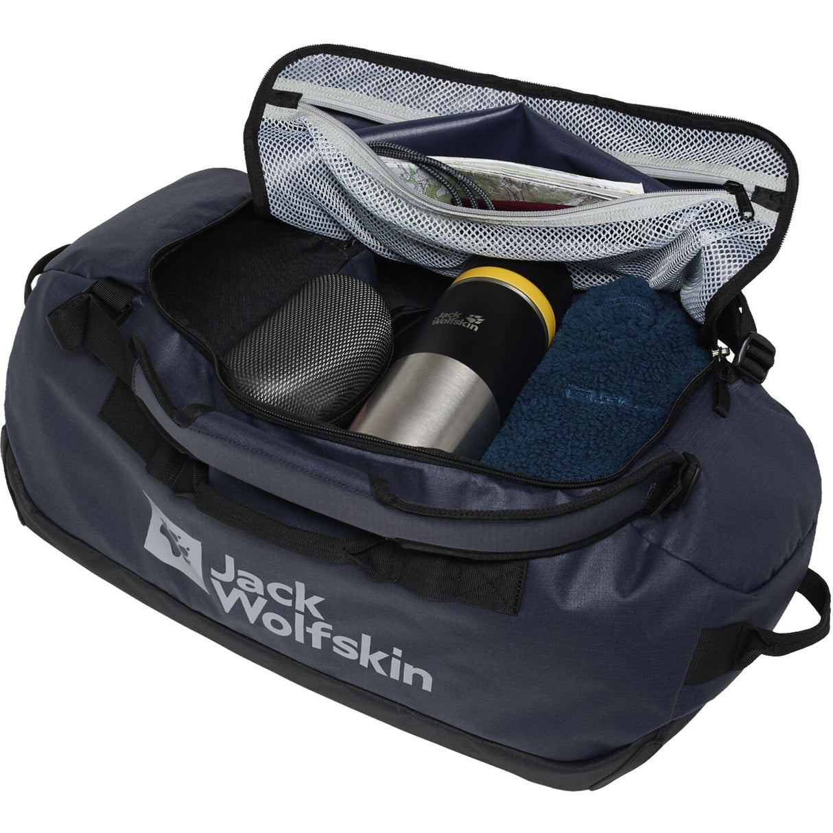 Jack wolfskin all-in duffel 35 rygsæk (mørkeblå, 35 liter)