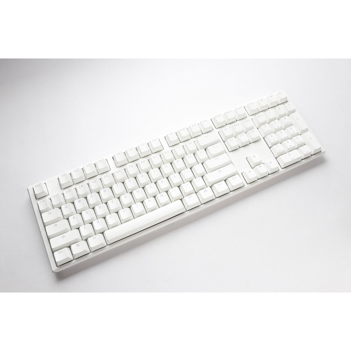 Ducky one 3 classic pure white, tastatur (hvid, us-layout, cherry mx blue, rgb led, double-shot pbt, hot-swappable, quack mekanik)