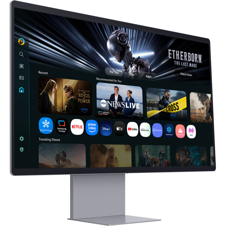 Samsung smart monitor m9 m90sf 32 4k uhd (sølv, hdmi, skærmport, 2x usb-a, usb-c, wi-fi 5, bt, 165 hz)