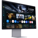 Samsung smart monitor m9 m90sf 32 4k uhd (sølv, hdmi, skærmport, 2x usb-a, usb-c, wi-fi 5, bt, 165 hz)