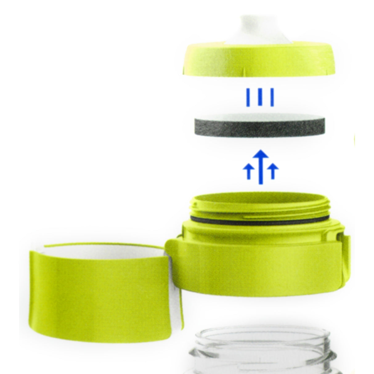 Brita fill go vital 0,6 liters drikkeflaske (gennemsigtig lime)