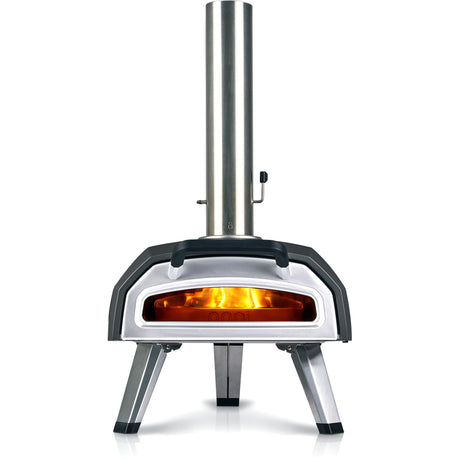 Ooni karu 2 multibrænds pizzaovn pizzaovn (sort rustfrit stål, 12'' pizza, træ, kul og gas)