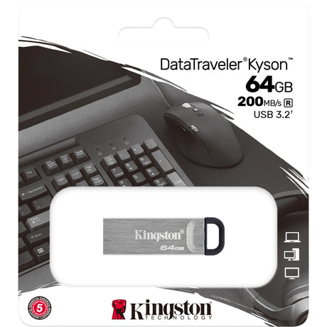 Kingston data traveler kyson 64 GB USB stick (sølv, dtkn 64 GB)