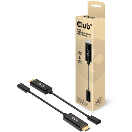 Club 3D HDMI til USB Type-C 4K60Hz aktiv adapter M-F (sort)