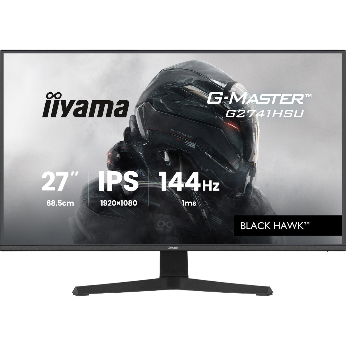 Iiyama G-Master Black Hawk G2741HSU-B1 27 spilleskærm (sort, HDMI, skærmport, 2x USB-A, USB-B, 144 Hz)