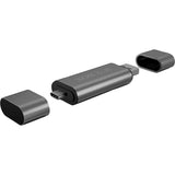 Icy box ib-cr200-c ekstern kortlæser med multi-usb-stik kortlæser (antracit)
