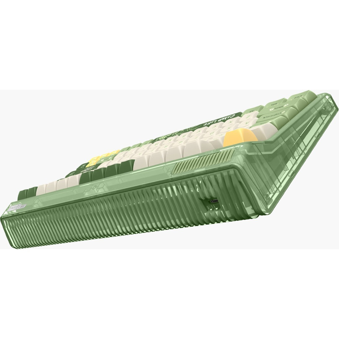 Iqunix og80 camping trådløst mekanisk tastatur (grøn, us-layout (qwerty), cherry mx red, 80% (tkl), rgb-lysdioder, hot-swappable, pbt, 2.4ghz | bluetooth 5.1 | usb-c)