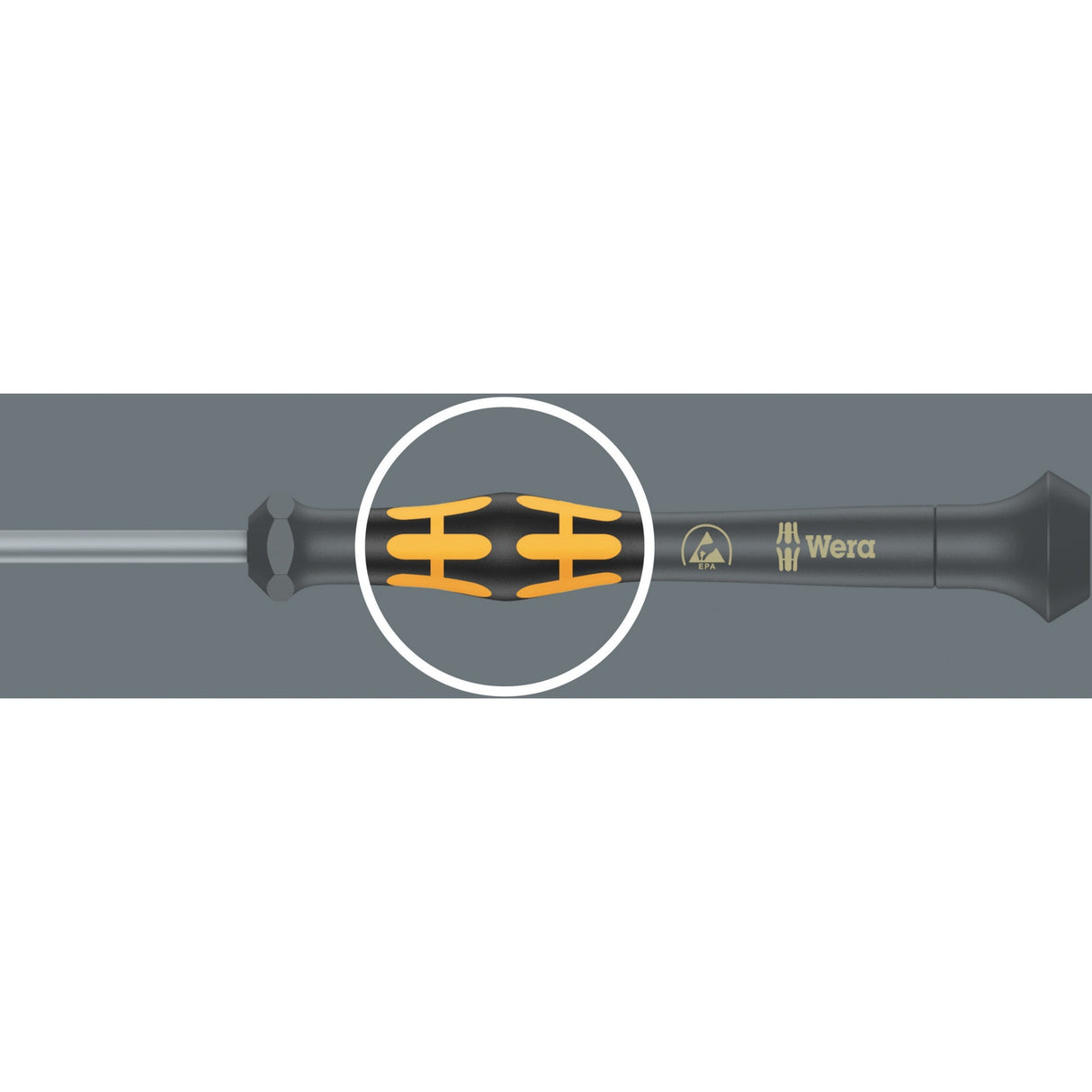 Wera 1550 6 ESD elektronik - skruetrækkere + holder, 6 stk (sort gul)