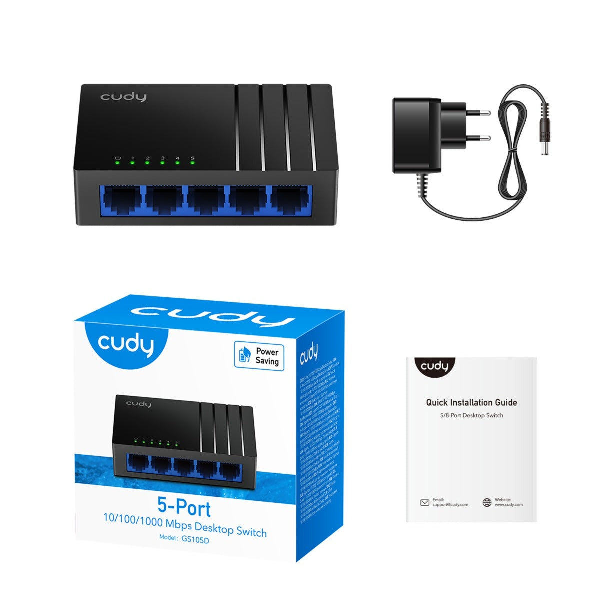 Cudy 5-ports gigabit desktop switch (sort)