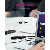 Icy box ib-hub1436-cpd usb-hub (sort, 2x USB-A, 2x USB-C)