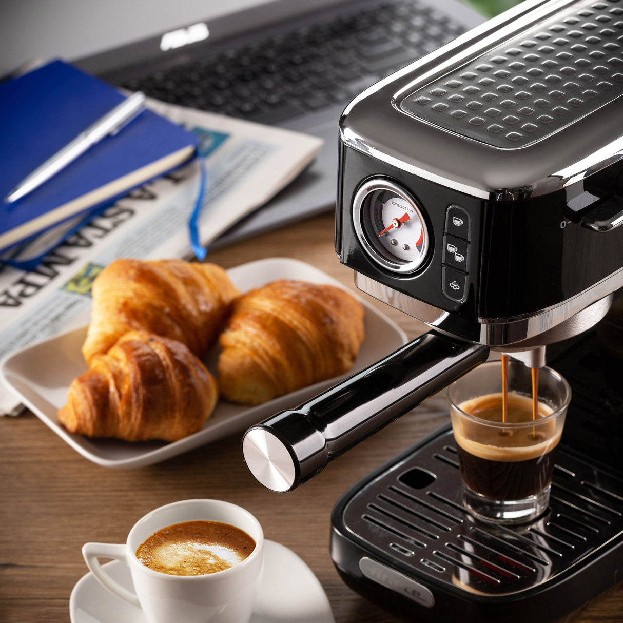 Ariete moderna espresso slim 1381 12 espressomaskine (sort)