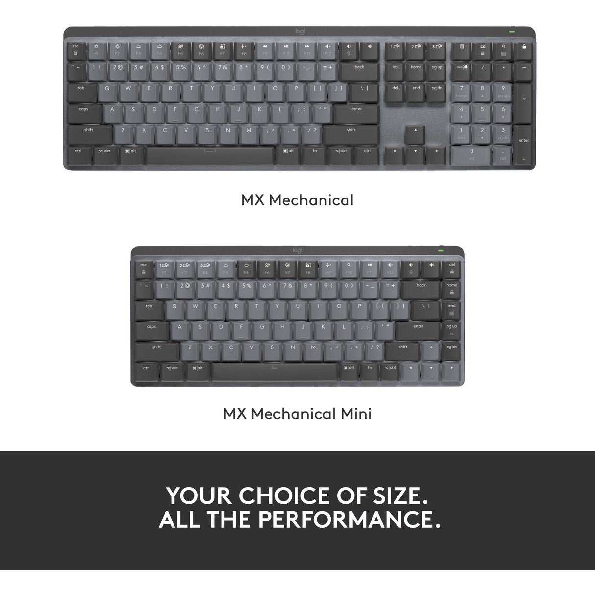 Logitech MX mekanisk tastatur (sort, amerikansk-internationalt layout (QWERTY), 100 %, Bluetooth)