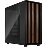 Fractal design nord xl midi tårnhus (sort træfarve | 2x USB-A | 1x USB-C | hærdet glas)