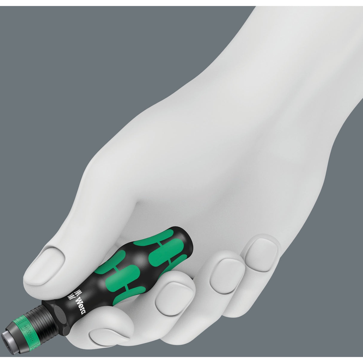 Wera bit håndholder 813 r med rapidaptor bit holder skruetrækker (sort grøn, 90 mm)