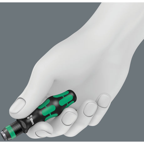 Wera bit håndholder 813 r med rapidaptor bit holder skruetrækker (sort grøn, 90 mm)