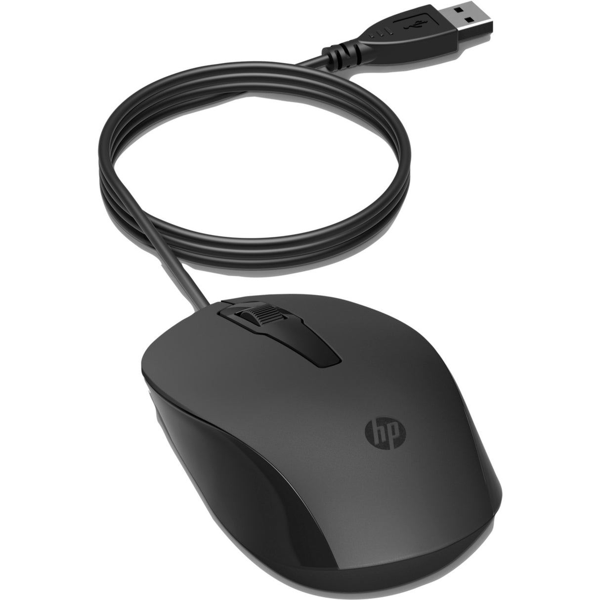 Hp 150 mus med kabel (sort, 1600 dpi)