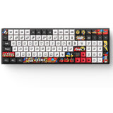 Iqunix f97 graffiti-dagbog trådløst mekanisk tastatur (sort, us-layout (qwerty), cherry mx brown, 96%, rgb-lysdioder, hot-swappable, pbt, 2.4ghz | bluetooth 5.1 | usb-c)