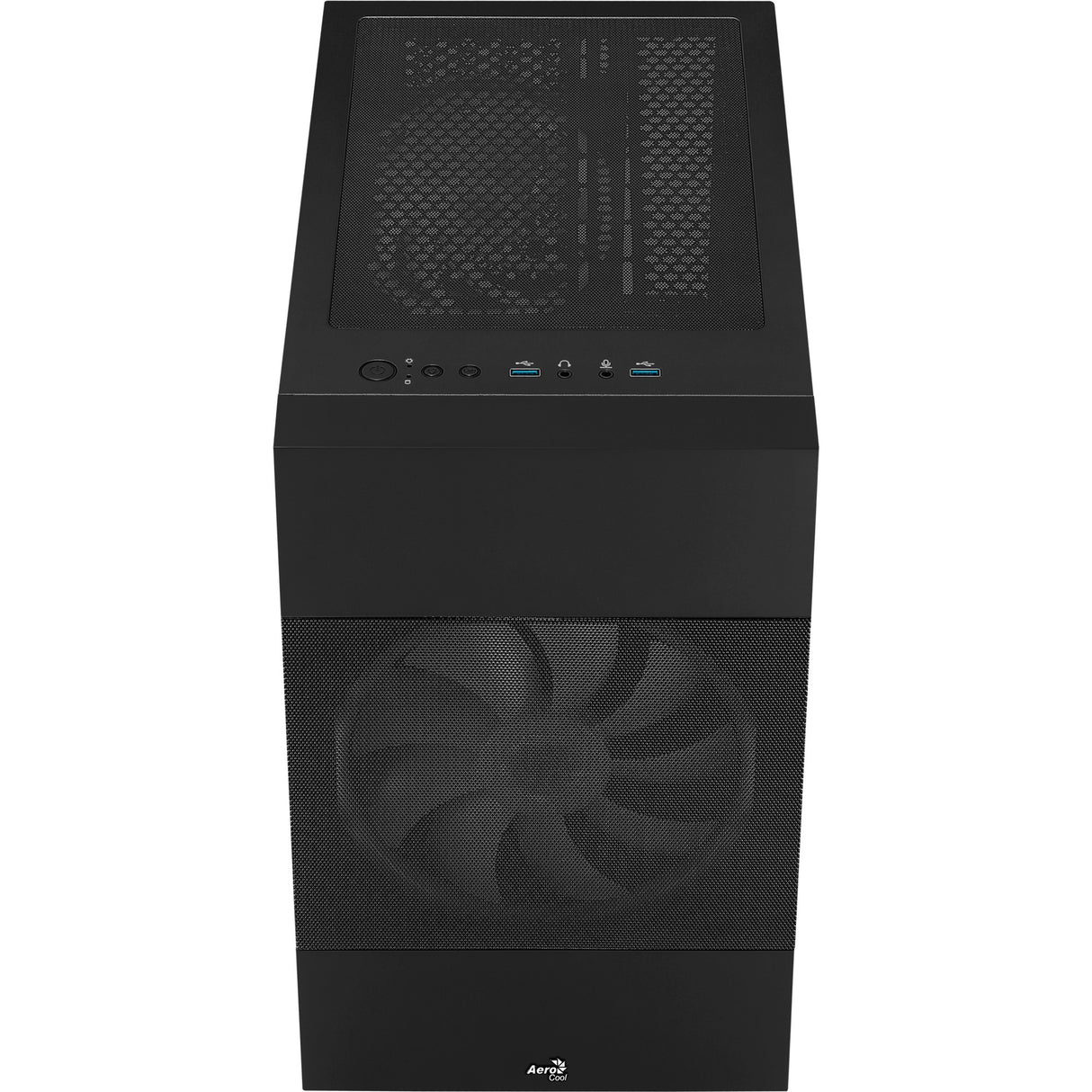 Aerocool atomic v2 mini tårnhus (sort | 2x USB-A | vindue)