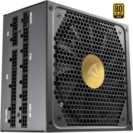 Sharkoon rebel p30 gold modulær 1300 watt strømforsyning (sort, 1x 12vhpwr, 8x pcie)