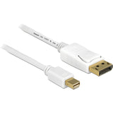Delock mini displayport > displayport adapter (hvid, 5 meter)