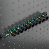 Wera 9608 hætte magnetisk strimmel b imperial imperial 1 topnøgle (sort grøn, 9 styk)
