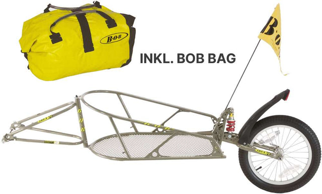 Bob ibex cykeltrailer guld med taske