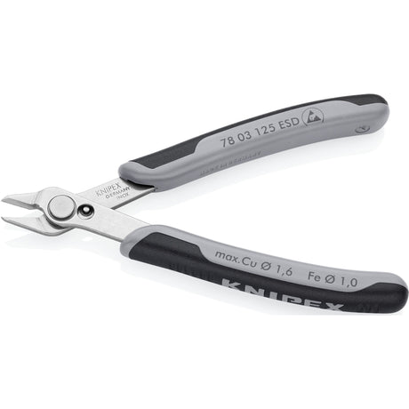 Knipex elektronisk super Knips ESD 78 13 125 ESD elektroniktang (grå)