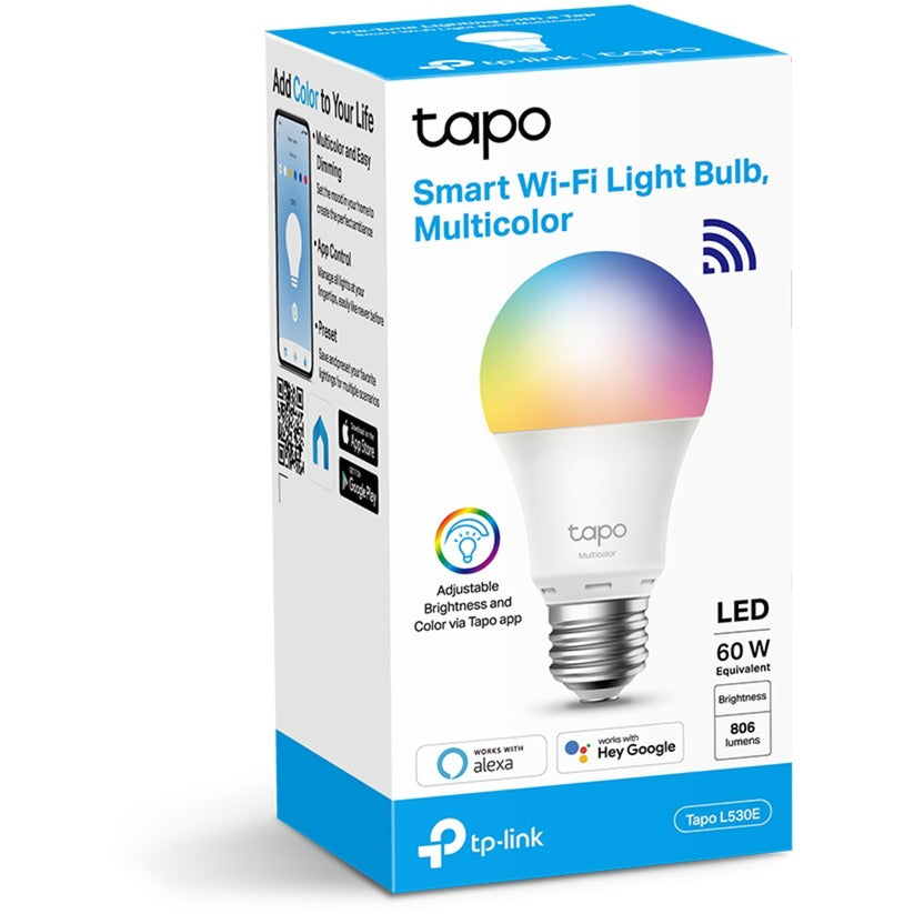 Tp-link tapo l530e smart LED-lampe e27 - stor armatur - hvid farve - WiFi - 1 pakke