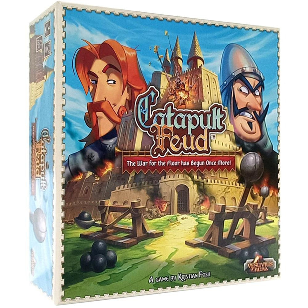 Europæisk spillernetværk katapultfejde brætspil (engelsk, 2 spillere, 20 - 30 minutter, fra 7 år)