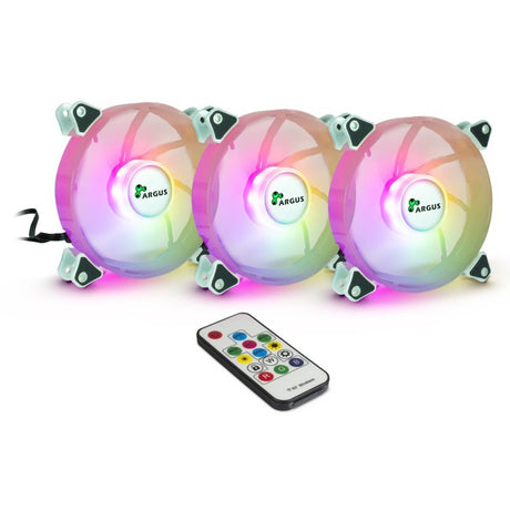Inter-tech argus rgb blæsersæt rs-06 kabinet blæsere (3 styk, 120 x 120 x 25 mm, pwm)