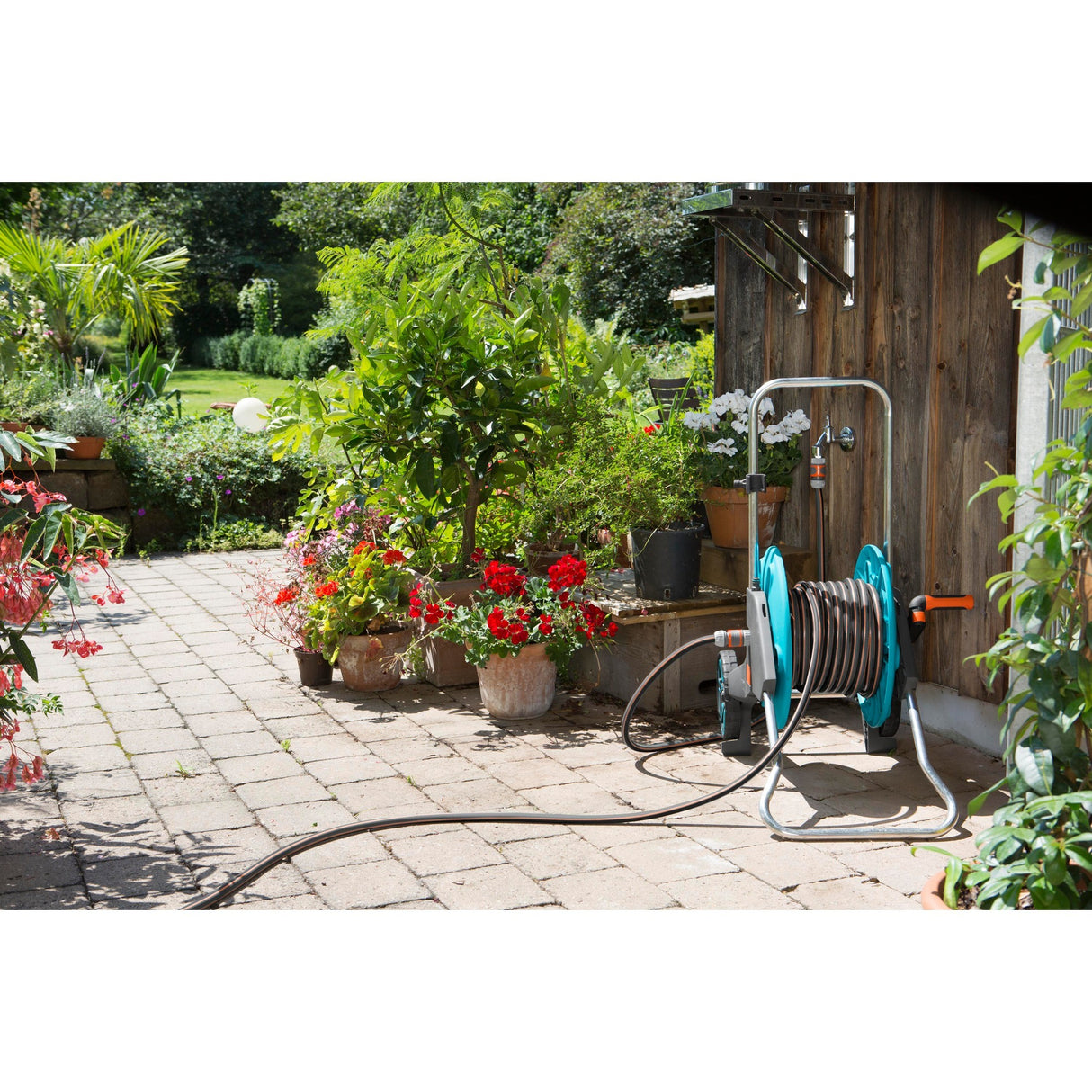 Gardena slangetilslutningsfitting (sort orange, 18040-20, 150 cm)