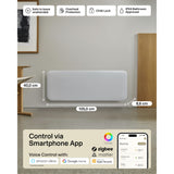 Møllestål wifi panelvarmer pa1300wifi4, 1300 watt konvektor (hvid, wifi 2,4 ghz (wifi 6), bluetooth 5.2, zigbee 3.0 + app)