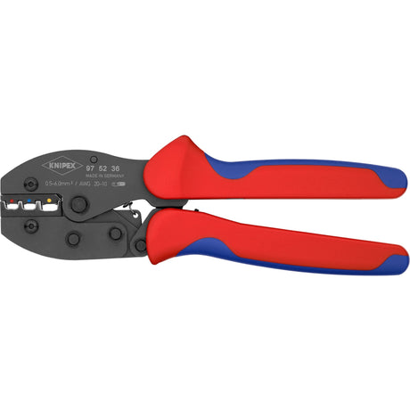 Knipex preciforce 97 52 36 sb crimptang (rød blå, stripping, crimping 0,5 - 6,0mm²)