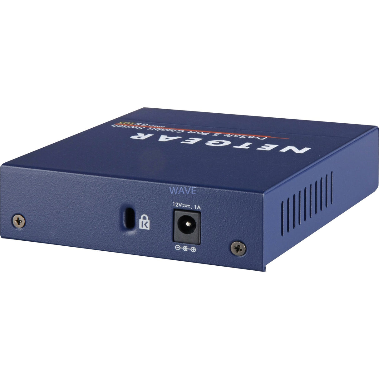 Netgear gs105ge switch (blå, detail)