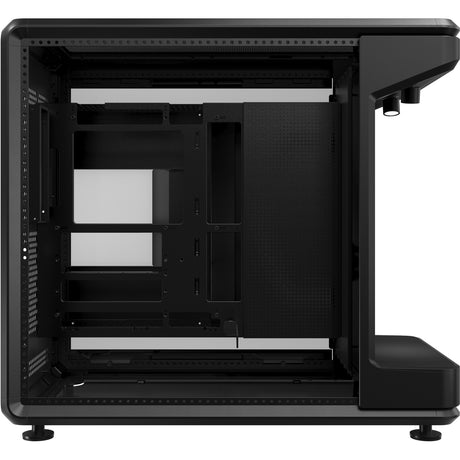 Cooler masterframe 360-trins LCD midi-tårnhus (sort | 2x USB-A | 1x USB-C | hærdet glas)