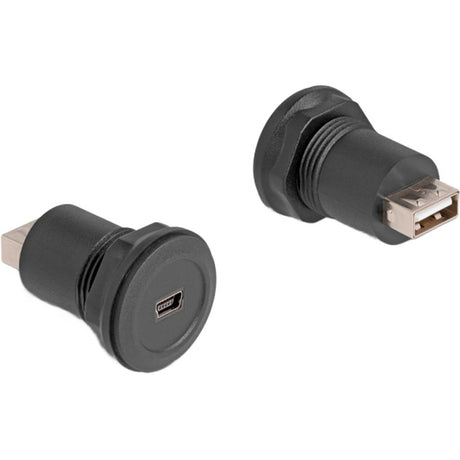 Delock USB 2.0 type mini-B til USB 2.0 type-A indbygget stikadapter (sort, 66742)