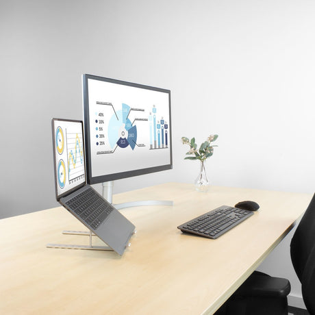 Act connectivity laptop stativ aluminium, foldbar (aluminium, højdejusterbar i 7 positioner)