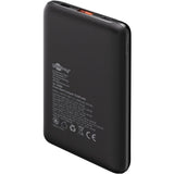 Goobay powerbank kompakt 10.000 mah (sort, 10 ah, 1x USB-A, 1x USB-C, strømforsyning, hurtig opladning)