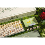 Iqunix f97 floral date rgb mekanisk gaming-tastatur (grøn, us-layout (qwerty), iqunix little prince, 96%, rgb-lysdioder, hot-swappable, pbt, 2.4ghz | bluetooth 5.1 | usb-c)
