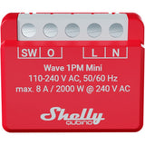 Shelly qubino wave 1pm mini switching-måling aktuator z-wave