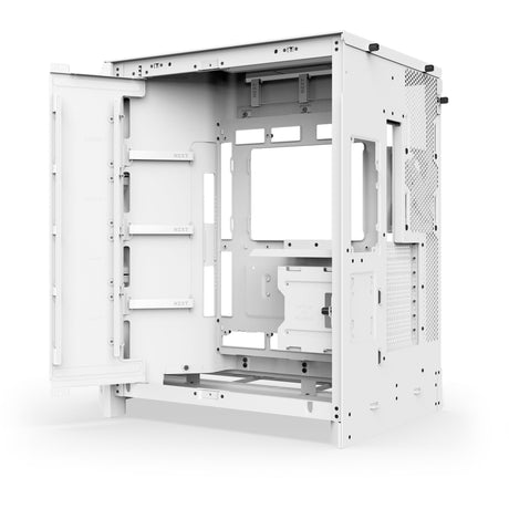 Nzxt h9 flow midi tårnhus (hvid (mat) | 2x USB-A | 1x USB-C | hærdet glas)