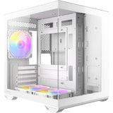 Antec cx60m argb mini tårnhus (hvid | 3x usb-a | rgb | hærdet glas)