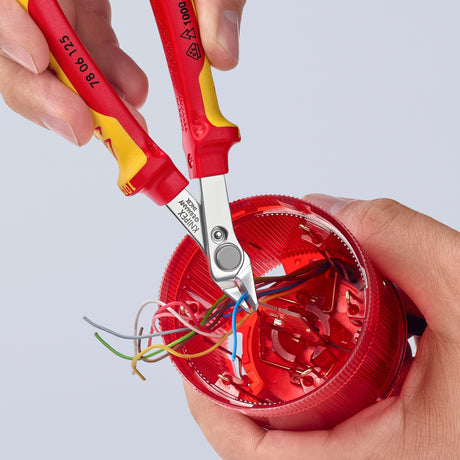 Knipex elektronisk super Knips® VDE 78 06 125 elektroniktang (rød gul)