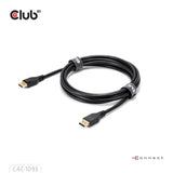 Club 3D DisplayPort 2.1 Vesa DP54 certificeret kabel han-han (sort, 3 meter, 4K 240Hz, 8K 120Hz, 54Gbps)