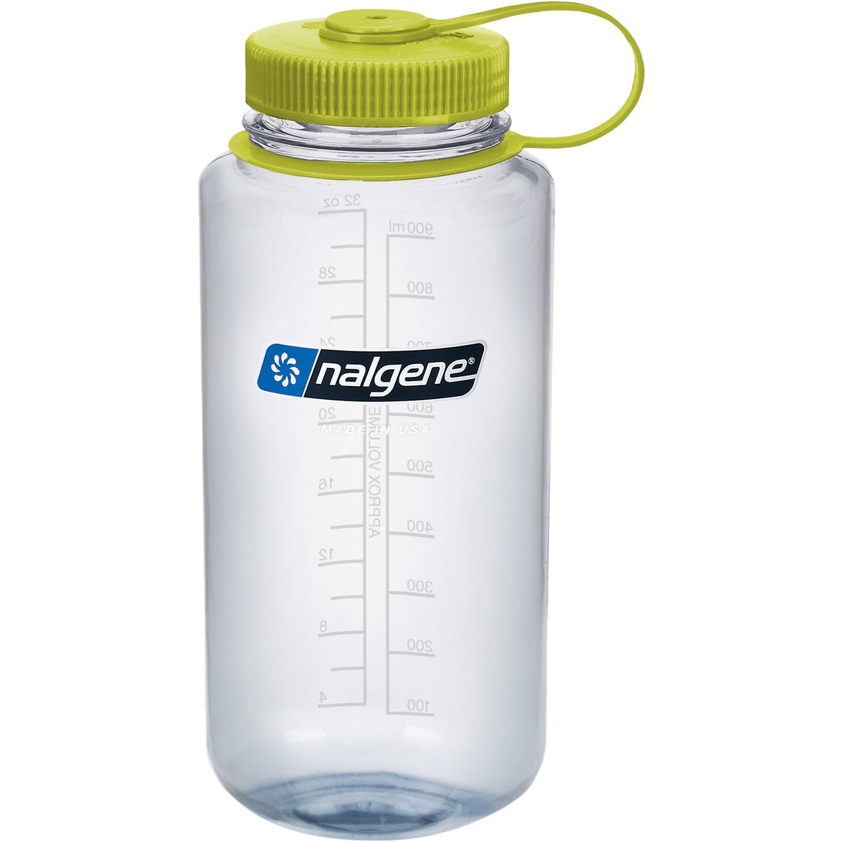 Nalgene bred mund sustain vandflaske, 1 liter drikkedunk (gennemsigtig)