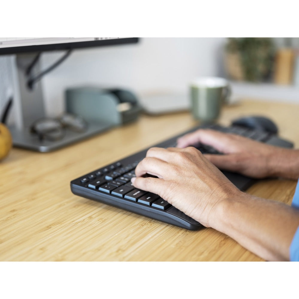 Trust trezo comfort trådløst tastatur og mus sæt desktop sæt (sort, us layout (qwerty), 100%)
